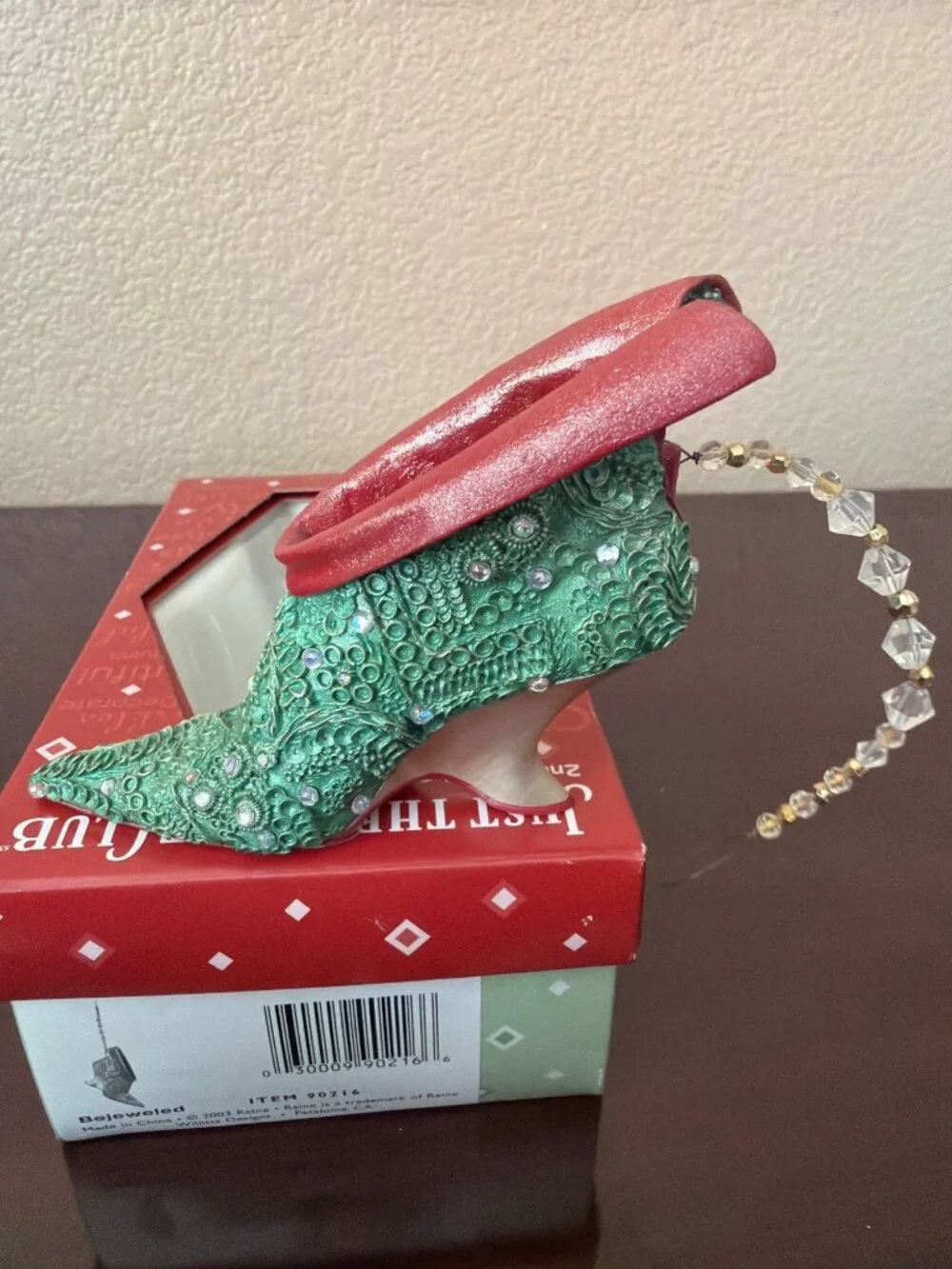 Just the Right Shoe Raine 2003/2004 Club Ornaments Bejeweled Fantasia Christmas